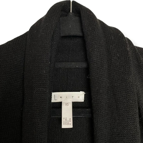 Leith Black Long Sleeve Cardigan - Picture 3 of 8